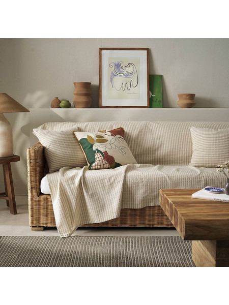 Gofis Home Ριχτάρι Τριθέσιου Καναπέ 180x310 Elysia Hemp Beige 20-07-531-3/06