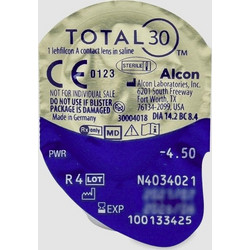 Alcon Total30 Μηνιαίοι Φακοί Επαφής 1τμχ