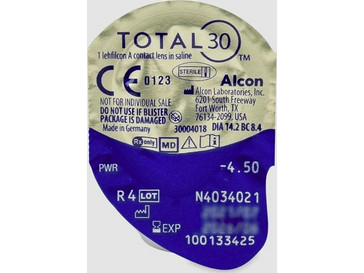 Alcon Total30 Μηνιαίοι Φακοί Επαφής 1τμχ