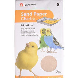Flamingo Υπόστρωμα για Κλουβί Πτηνών Γυαλόχαρτο 24x41cm 7τμχ