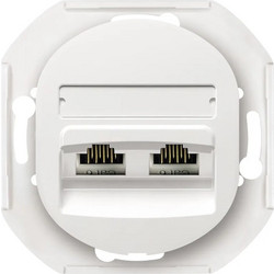Ηλεκτρολογικό EON E614 Data Socket 2xRJ45 Cat 5e UTP White