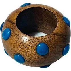 Δαχτυλίδια Για Πετσέτες Candy Dots Navy Blue Σετ 4 Τεμαχίων (6.35 cm)