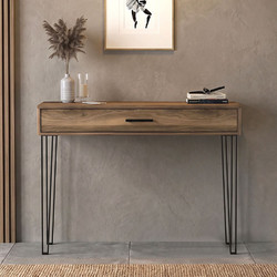 Κονσόλα Rochel Megapap χρώμα καρυδί 120x35x89,8εκ