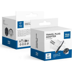 Blue Star Go-To-Europe - Μετατροπέας (Type E) για Ευρωπαϊκές Πρίζες 16A σε Άσπρο Xρώμα