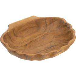 Artekko Woody Καφέ Διακοσμητική Πιατέλα από Ξύλο Teak (20x17x5)cm