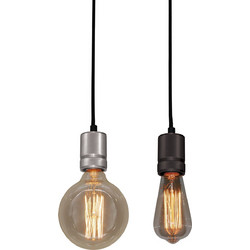Home Lighting Beretta Chrome ART2000/1 299901 Κρεμαστό Φωτιστικό Οροφής Μονόφωτο Ασημί