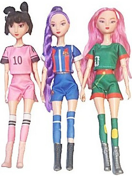 Set Rumi, Mira & Zoey K-Pop Demon Hunters sports uniform 30εκ.σε κουτί και stickers