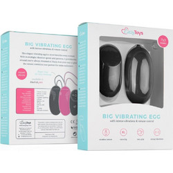 EasyToys Vibrating Egg Big Δονητής Egg για Ζευγάρια με Τηλεχειριστήριο Μαύρος