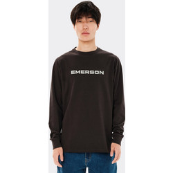 EMERSON Ανδρικό Long Sleeve T-Shirt σε Καφέ Χρώμα