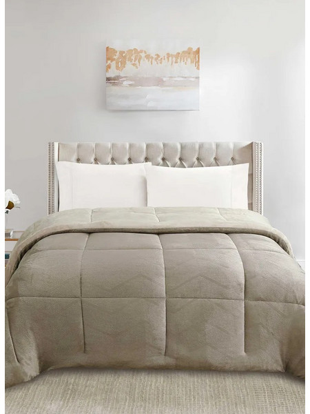 Κουβερτοπάπλωμα ALUVIA TAUPE 220 x 240 εκ. MADI - 2.20x2.40