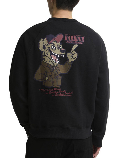 Barbour Grinton Graphic Ανδρικό Φούτερ Μαύρο