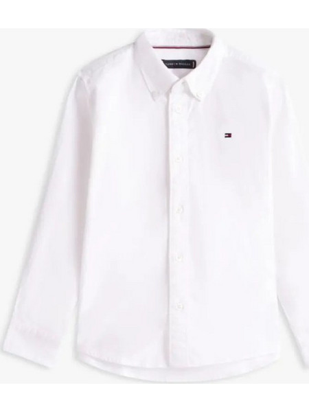 TOMMY HILFIGER FLAG OXFORD SHIRT LS KB0KB10192-8Y-16Y-YBR White