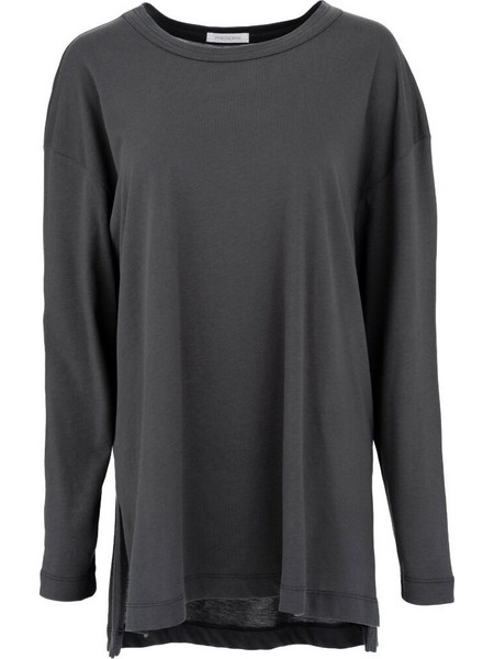 Philosophy Organic Jersey Oversized Long Top BL12073 Γκρι Μπεζ