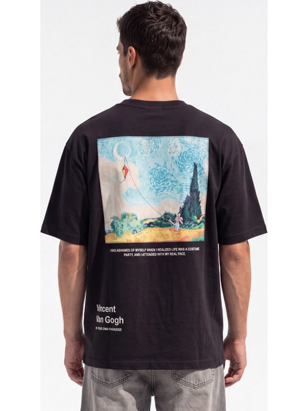 T-SHIRT BLUE CANVAS - ΜΑΥΡΟ