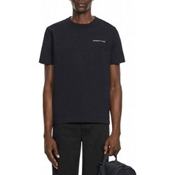 Off-White T-shirt Logo Quote κανονική γραμμή μαύρο βαμβακερό