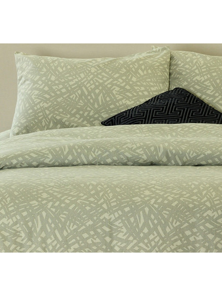 Melinen Σετ Σεντόνια King Size Φανελένια με Λάστιχο 180x200+32 Winter Line Mini Neva Olive