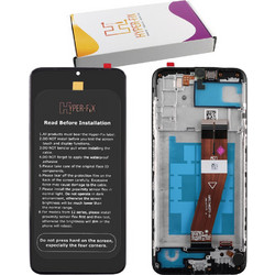 ΟΘΟΝΗ SAMSUNG A03s A037F COMPLETE LCD ME FRAME HF-GH81-21232A BLACK HYPER-FIX SERVICE PACK