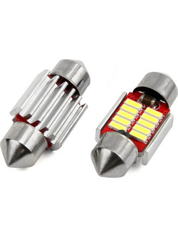 Amio - Λάμπες LED Πλαφονιέρας 31mm 12/24V 2W 5600K 10 LED CAN-BUS Festoon Λευκό Φως για Εσωτερικό Φωτισμό Καμπίνας και Πινακίδα Αυτοκινήτου - 1 σετ (01288/AM)