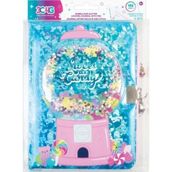 Make it Real - 3c4g | Bubble Gum Glitter Locking Journal With Pen