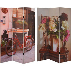 HomeMarkt Διακοσμητικό Παραβάν Bike And Chair από Καμβά 2 Όψεων 120x180cm