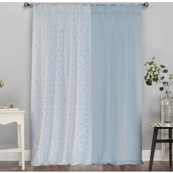 Lino Home Παιδική Κουρτίνα με Τρέσα 140x275 Baby Bamboo 601 Blue