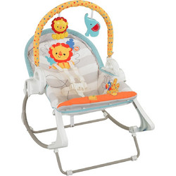 Fisher-Price Swing N Rocker Relax Μωρού Κούνια με Μουσική έως 9kg Μπεζ Πορτοκαλί