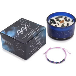 Υδροχόος (Aquarius) Αρωματικό Κερί Σόγιας Zodiac Crystal 320gr Ancient Wisdom