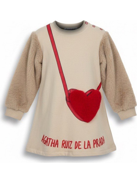 Agatha Ruiz De La Prada Dress Bag Hearts Παιδικό Φόρεμα Optical White 8238W26 FW26-27