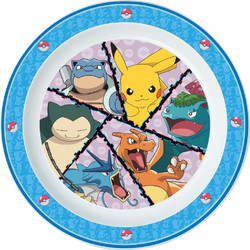 Pokemon Battle Πλαστικό πιάτο φαγητού για φούρνο μικροκυμάτων 22 cm