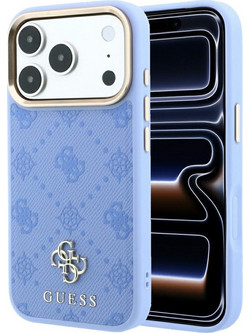Guess Peony 4G Small Logo MagSafe Back Cover Light Blue (iPhone 18 Pro Max / 17 Pro Max)