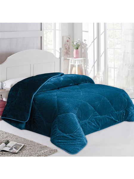DIMcol Κουβερτοπάπλωμα Jacquard Waves-Fleece 700 gr/m 1960 Petrol 160x220 100% Polyester