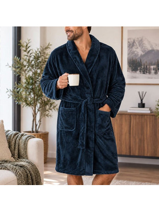 Ρόμπα Χειμερινή Ανδρική Blue Navy - One Size