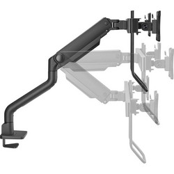 Neomounts DS75S-950BL2 Επιτραπέζια Βάση για 2 Οθόνες έως 27" με Βραχίονα