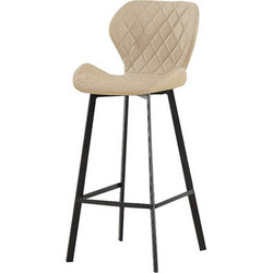 Σκαμπό Martin 43.1359 46,5Χ48,5Χ73/79/105cm Beige Μέταλλο,Ύφασμα
