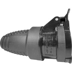 ELP45002 | ELP45002 | ΦΙΣ SCHUKO ΛΑΣΤΙΧΕΝΙΟ ΘΗΛΥΚΟ 16A IP44 ΜΑΥΡΟ
