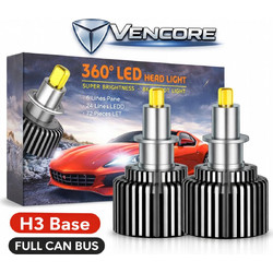 VenCore 3126-10201 - H3 - Ζεύγος Λαμπτήρων LED για Βάση H3 Κυρίως Φωτισμού Αυτοκινήτου η Μοτοσυκλέτας 45 Watt CanBus 4th Gen 18800 (9400+9400) Lumen 1