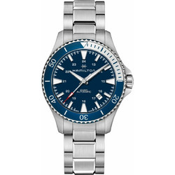 Hamilton Khaki Navy Ανδρικό Ρολόι Αυτόματο με Ασημί Μεταλλικό Μπρασελέ H82345141