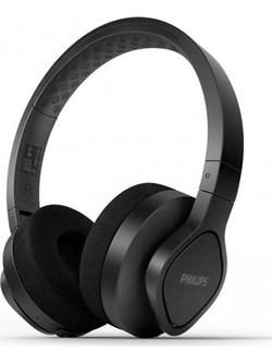 Philips TAA4216BK Ασύρματα Bluetooth Ακουστικά Sports Over Ear Μαύρα