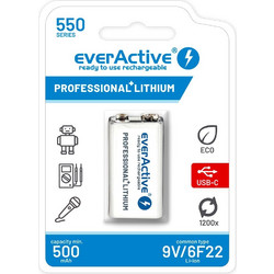 everActive Professional Lithium 9V 550mAh 1τμχ