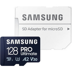 Samsung Pro Ultimate microSDXC 128GB Class 10 U3 V30 UHS-I A2 + Adapter