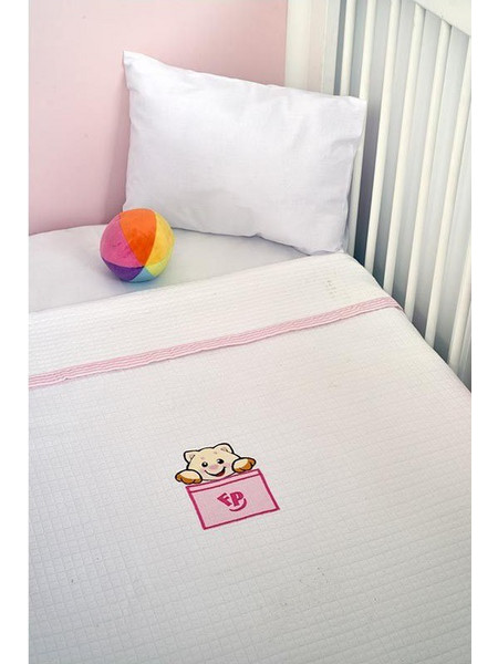 Fisher-Price Des 206 Κουβέρτα Κούνιας Πικέ 100x140 Λευκή