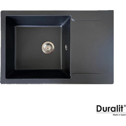 Duralit KN105 Ένθετος Νεροχύτης Inox Ματ 420 Graphite 86x50cm