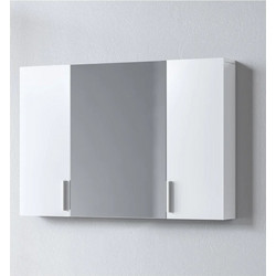 Martin Siena 100 Ορθογώνιος Καθρέπτης Μπάνιου με Ντουλάπι Ξύλινος Λευκός 3MSI100GL0W