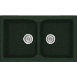 Sanitec Classic 340 Υποκαθήμενος Νεροχύτης Γρανίτη Ματ Granite Green 78x50cm
