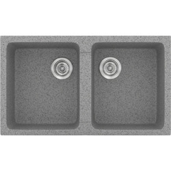 Sanitec Classic 334 Ένθετος Νεροχύτης Γρανίτη Ματ Granite Grey 86x50cm