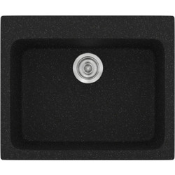 Sanitec Classic 331 Υποκαθήμενος Νεροχύτης Γρανίτη Ματ Granite Black 60x50cm