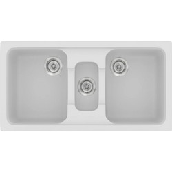 Sanitec Classic 325 Επικαθήμενος Νεροχύτης Γρανίτη Ματ White 97x51cm