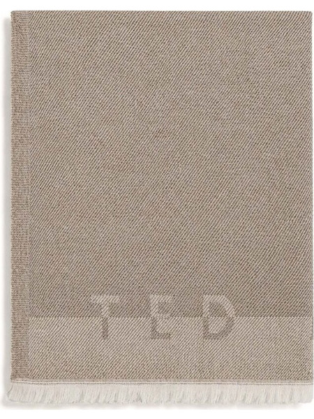 Ted Baker Bowins Branded Woven Scarf 285985 Μπέζ