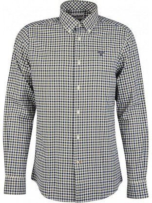 Barbour Finkle Ανδρικό Πουκάμισο Καρό Μακρυμάνικο Tailored Fit Κάμελ