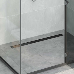 vidaXL 2 σε 1 εκροή ντους Μαύρο 90 cm Ανοξείδωτο Ατσάλι 304